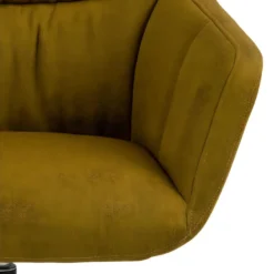 Heather Fauteuil Lounge Avec Tabouret, Couleur Curry, Noir. -Promos Fauteora Magasin fauteuil 22046297