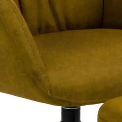 Heather Fauteuil Lounge Avec Tabouret, Couleur Curry, Noir. -Promos Fauteora Magasin fauteuil 22046301