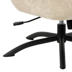 Talgarth Fauteuil Relax Avec Tabouret, Crème, Noir. -Promos Fauteora Magasin fauteuil 22046381