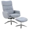 West Fauteuil Avec Repose-pieds En Tissu, Gris Clair. 1 West Fauteuil Avec Repose-pieds En Tissu, Gris Clair. -Promos Fauteora Magasin fauteuil 22046487