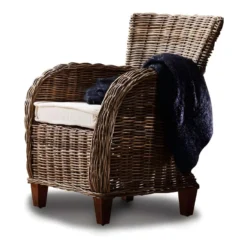 Baroness Fauteuil En Rotin Naturel, Gris.