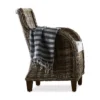 Baron Fauteuil En Rotin Naturel, Gris.