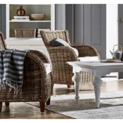 Baron Fauteuil En Rotin Naturel, Gris. -Promos Fauteora Magasin fauteuil 22114329