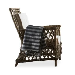 Marquis Fauteuil En Rotin Naturel, Gris.