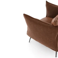 Fauteuil Tissu Effet Cuir Vintage Cognac 12 Fauteuil Tissu Effet Cuir Vintage Cognac -Promos Fauteora Magasin fauteuil 22263321