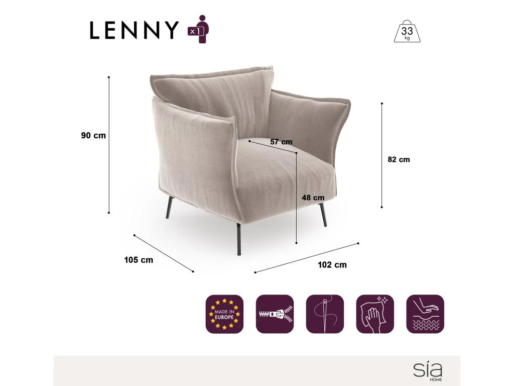 Fauteuil Tissu Effet Cuir Vintage Cognac 8 Fauteuil Tissu Effet Cuir Vintage Cognac – Image 6