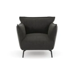 Fauteuil Tissu Effet Cuir Vintage Gris étain -Promos Fauteora Magasin fauteuil 22263327