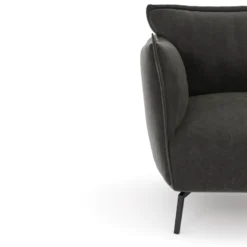 Fauteuil Tissu Effet Cuir Vintage Gris étain -Promos Fauteora Magasin fauteuil 22263331
