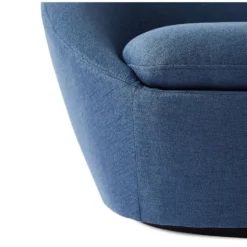 Fauteuil Pivotant Arrondi En Tissu Bleu LACARA II -Promos Fauteora Magasin fauteuil 22356283