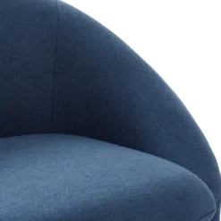 Fauteuil Pivotant Arrondi En Tissu Bleu LACARA II -Promos Fauteora Magasin fauteuil 22356325