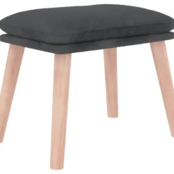 Chaise à Bascule Avec Repose-pied Gris Foncé Tissu -Promos Fauteora Magasin fauteuil 22412781