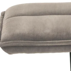 Blizzard Fauteuil Lounge Avec Tabouret Beige, Noir. -Promos Fauteora Magasin fauteuil 22414711