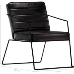 Fauteuil Noir Cuir Véritable -Promos Fauteora Magasin fauteuil 22562127