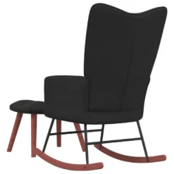 Chaise à Bascule Avec Repose-pied Noir Velours -Promos Fauteora Magasin fauteuil 22563345