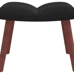 Chaise à Bascule Avec Repose-pied Noir Velours -Promos Fauteora Magasin fauteuil 22563351