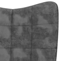 Chaise à Bascule Avec Tabouret Gris Foncé Tissu -Promos Fauteora Magasin fauteuil 22563403