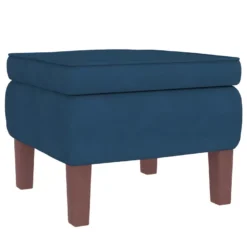 Chaise à Bascule Avec Pieds En Bois Et Tabouret Bleu Velours -Promos Fauteora Magasin fauteuil 22563459