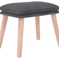 Chaise à Bascule Avec Repose-pied Gris Clair Tissu -Promos Fauteora Magasin fauteuil 22563503