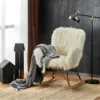 Fauteuil à Bascule En Tissu 72 X 94 X 100 Cm - Crème -Promos Fauteora Magasin fauteuil 22731923