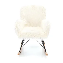 Fauteuil à Bascule En Tissu 72 X 94 X 100 Cm - Crème -Promos Fauteora Magasin fauteuil 22731927