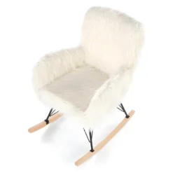 Fauteuil à Bascule En Tissu 72 X 94 X 100 Cm - Crème -Promos Fauteora Magasin fauteuil 22731933