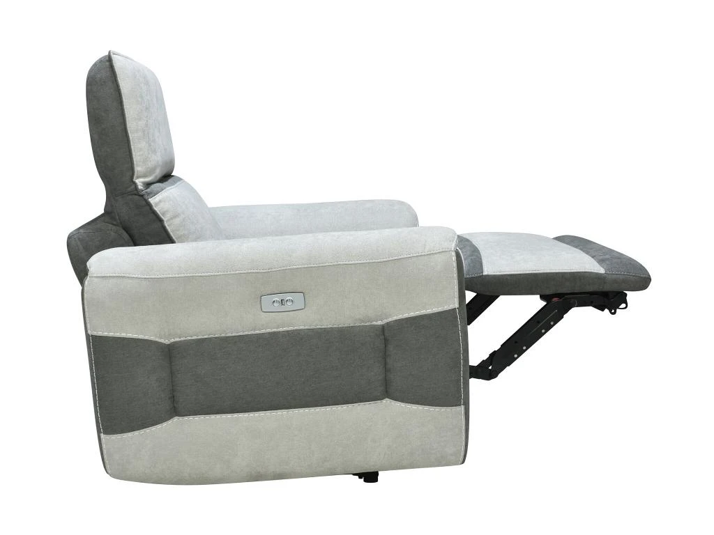 Fauteuil Relax électrique En Tissu Gris Clair ORIETTO 7 Fauteuil Relax électrique En Tissu Gris Clair ORIETTO – Image 5