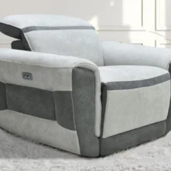 Fauteuil Relax électrique En Tissu Gris Clair ORIETTO 25 Fauteuil Relax électrique En Tissu Gris Clair ORIETTO -Promos Fauteora Magasin fauteuil 22805945
