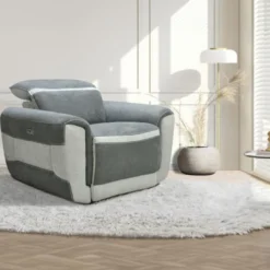 Fauteuil Relax électrique En Tissu Gris Foncé ORIETTO