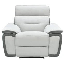 Fauteuil Relax En Microfibre Bicolore Anthracite Et Gris Clair PARUA -Promos Fauteora Magasin fauteuil 22871415
