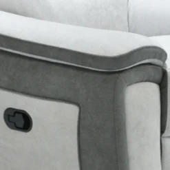 Fauteuil Relax En Microfibre Bicolore Anthracite Et Gris Clair PARUA -Promos Fauteora Magasin fauteuil 22871483