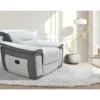 Fauteuil Relax En Microfibre Bicolore Anthracite Et Gris Clair PARUA -Promos Fauteora Magasin fauteuil 22871525