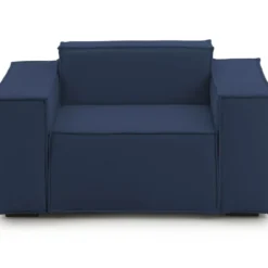 Chaise Longue Dbrogn, Chaise Longue, 100% Made In Italy, Fauteuil Relax En Tissu Rembourré, Cm 160x95h70, Bleu -Promos Fauteora Magasin fauteuil 22934151