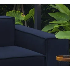 Chaise Longue Dbrogn, Chaise Longue, 100% Made In Italy, Fauteuil Relax En Tissu Rembourré, Cm 160x95h70, Bleu -Promos Fauteora Magasin fauteuil 22934153