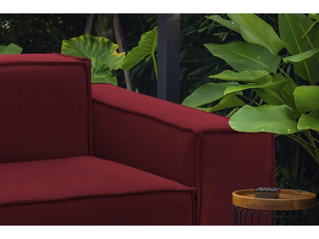 Chaise Longue Dciurri, Chaise Longue, 100% Made In Italy, Fauteuil Relax En Tissu Rembourré, Cm 140x95h70, Rouge 6 Chaise Longue Dciurri, Chaise Longue, 100% Made In Italy, Fauteuil Relax En Tissu Rembourré, Cm 140x95h70, Rouge – Image 4