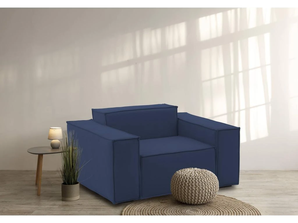 Chaise Longue Dciurri, Chaise Longue, 100% Made In Italy, Fauteuil Relax En Tissu Rembourré, Cm 140x95h70, Bleu 4 Chaise Longue Dciurri, Chaise Longue, 100% Made In Italy, Fauteuil Relax En Tissu Rembourré, Cm 140x95h70, Bleu – Image 2