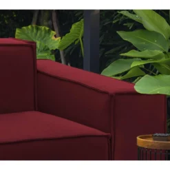 Chaise Longue Dbrogn, Chaise Longue, 100% Made In Italy, Fauteuil Relax En Tissu Rembourré, Cm 160x95h70, Rouge -Promos Fauteora Magasin fauteuil 22934409