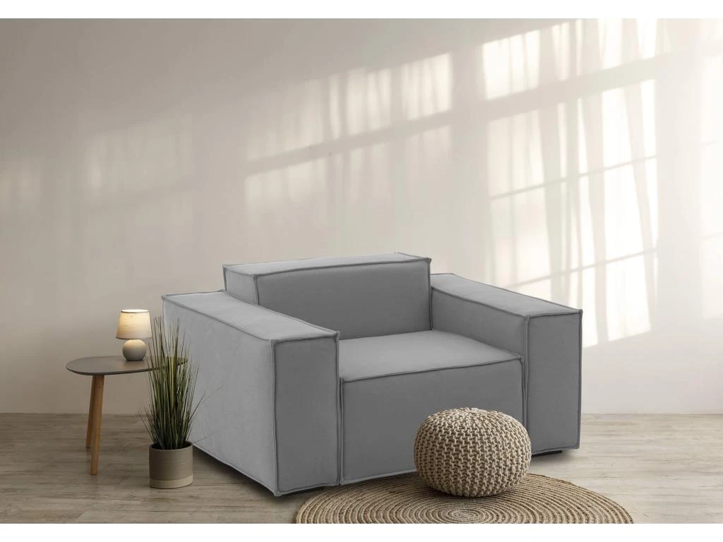 Chaise Longue Dciurri, Chaise Longue, 100% Made In Italy, Fauteuil Relax En Tissu Rembourré, Cm 140x95h70, Gris 4 Chaise Longue Dciurri, Chaise Longue, 100% Made In Italy, Fauteuil Relax En Tissu Rembourré, Cm 140x95h70, Gris – Image 2