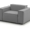 Chaise Longue Cristiana, Chaise Longue, 100% Made In Italy, Fauteuil Relax En Tissu Rembourré, Cm 160x95h70, Gris -Promos Fauteora Magasin fauteuil 22936931
