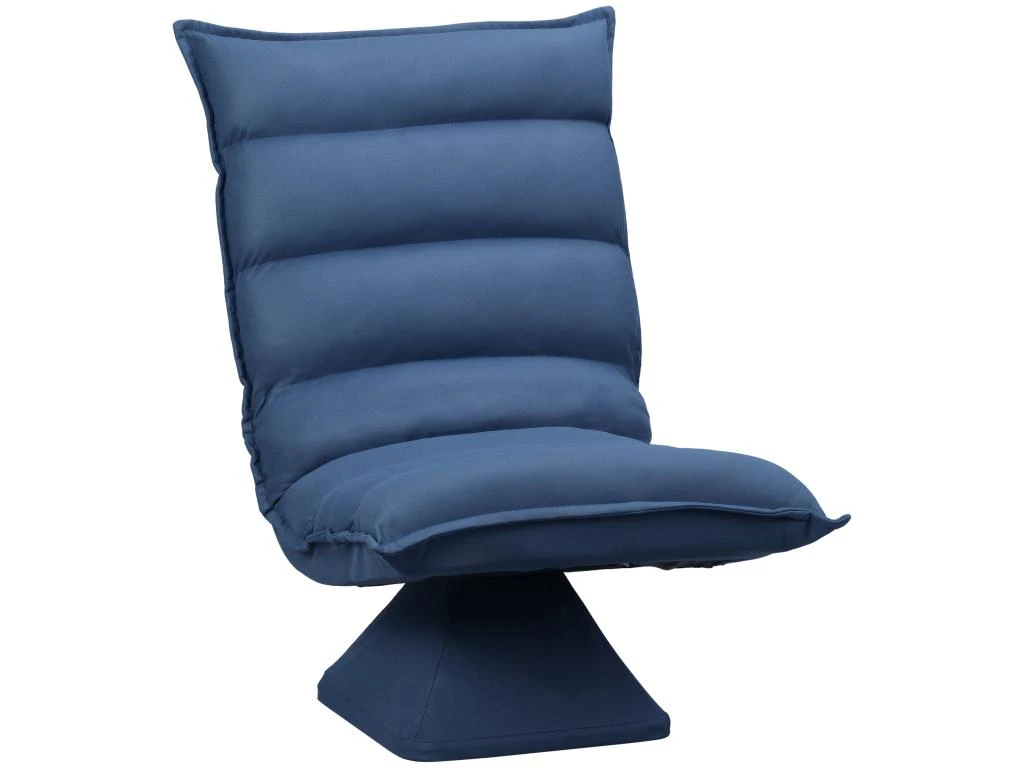 Fauteuil Relax Grand Confort Pivotant Inclinaison Réglable 5 Niv. épais Garnissage Mousse Haute Densité Tissu Velours Microfibre Bleu 4 Fauteuil Relax Grand Confort Pivotant Inclinaison Réglable 5 Niv. épais Garnissage Mousse Haute Densité Tissu Velours Microfibre Bleu – Image 2