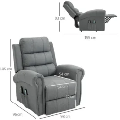 Fauteuil De Massage Fauteuil Releveur électrique Inclinaison Réglable Repose-Pied Ajustable Lin Gris Chiné 9 Fauteuil De Massage Fauteuil Releveur électrique Inclinaison Réglable Repose-Pied Ajustable Lin Gris Chiné -Promos Fauteora Magasin fauteuil 22962559