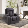 Fauteuil De Massage Et Relaxation électrique Chauffant Inclinable Manuellement Repose-pied Télécommande Chocolat -Promos Fauteora Magasin fauteuil 22963437
