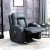 Fauteuil De Massage Et Relaxation électrique Chauffant Inclinable Manuellement Repose-pied Télécommande Noir -Promos Fauteora Magasin fauteuil 22963457