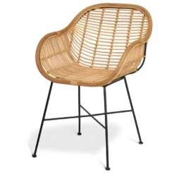 Fauteuil En Rotin Tressé MYSORE - Naturel -Promos Fauteora Magasin fauteuil 280033