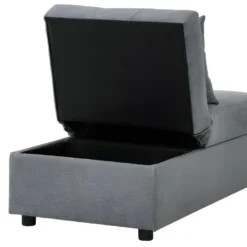 Fauteuil Convertible En Tissu LESNA - Gris -Promos Fauteora Magasin fauteuil 288667
