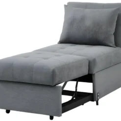 Fauteuil Convertible En Tissu LESNA - Gris -Promos Fauteora Magasin fauteuil 288671