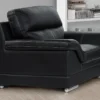 Fauteuil En Cuir De Buffle MONIKA - Noir -Promos Fauteora Magasin fauteuil 289183
