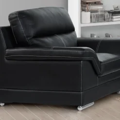 Fauteuil En Cuir De Buffle MONIKA - Noir