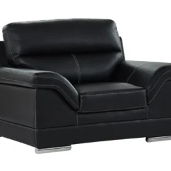 Fauteuil En Cuir De Buffle MONIKA - Noir -Promos Fauteora Magasin fauteuil 289185