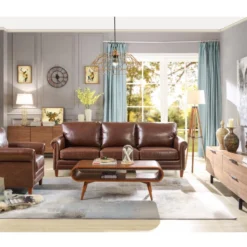 Fauteuil En Cuir Vieilli CASSANDRA - Marron -Promos Fauteora Magasin fauteuil 291993