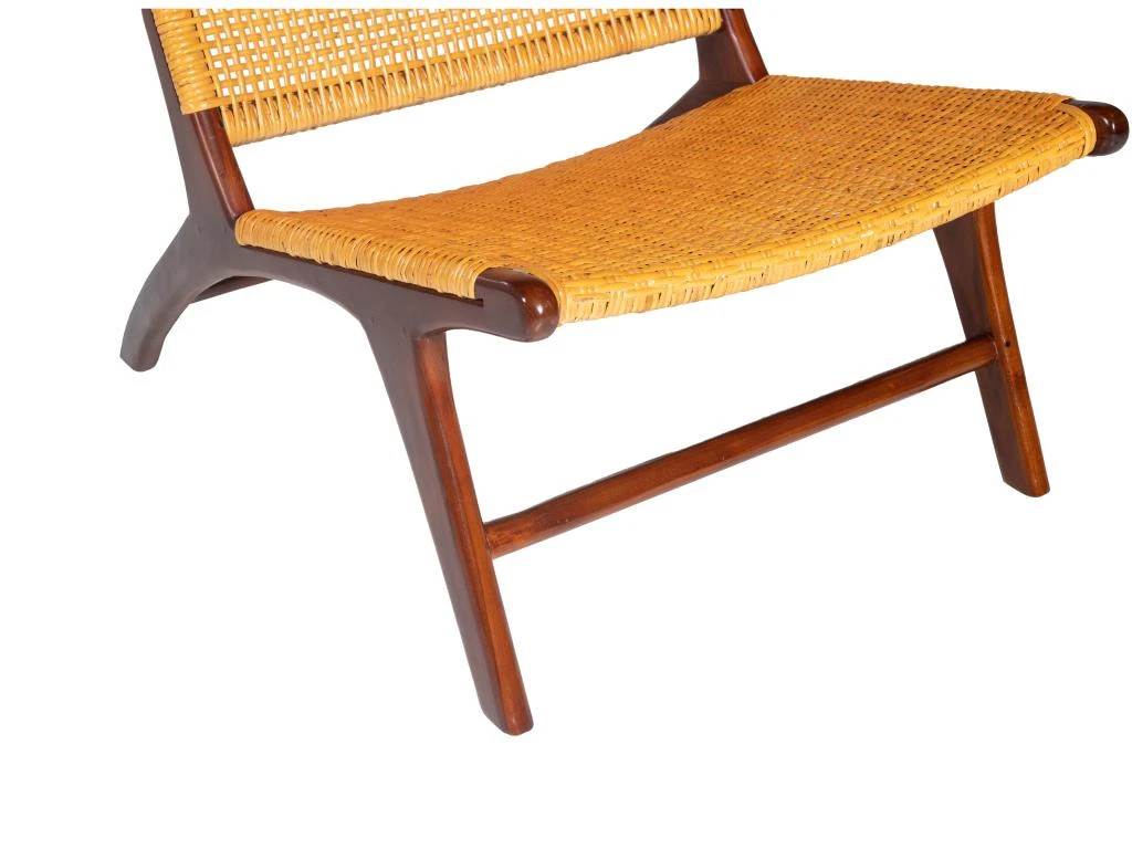 Fauteuil WAIPU En Teck Et Rotin Tressé 6 Fauteuil WAIPU En Teck Et Rotin Tressé – Image 4